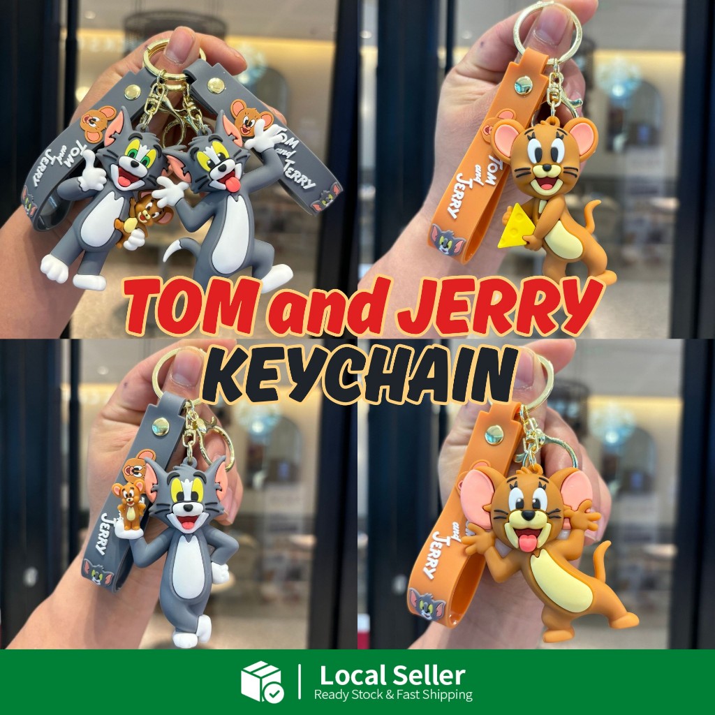 พวงกุญแจ Tom and Jerry ของเล่นการ์ตูนน่ารัก พวงกุญแจ Tom & Jerry พวงกุญแจน่ารัก พวงกุญแจห้อยกระเป๋า