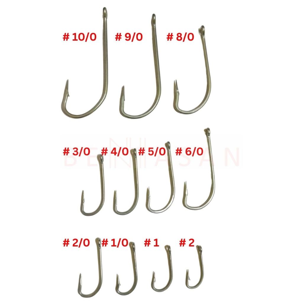 Ligoal 1930SS OShaughnessy Hook 1 ชิ้น Mata Kail สแตนเลส 1930SS 10/0 - 2