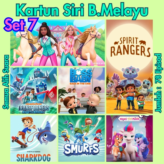 PENDRIVE MOVIE SIRIDUB CARTOON COLLECTION PENDRIVE KARTUN KANAK-KANK 2025 SET 4U