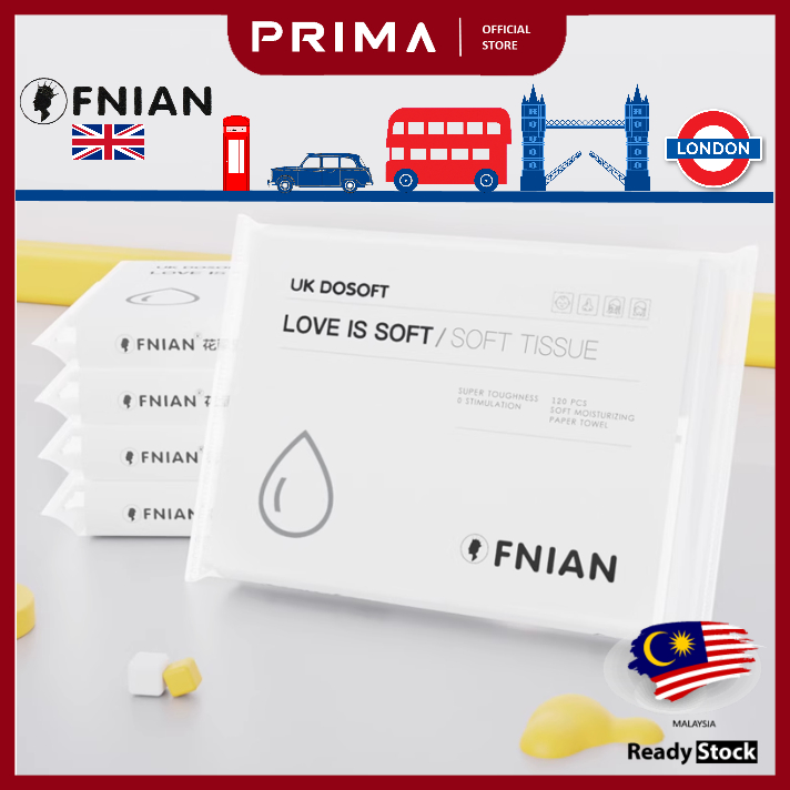 Fnian England Dosoft Group Creamy Soft Skin-Friendly กระดาษเช็ดหน้า 3 ชั้นพร้อมความชุ่มชื้น 40 แผ่นต่อแพ็ค
