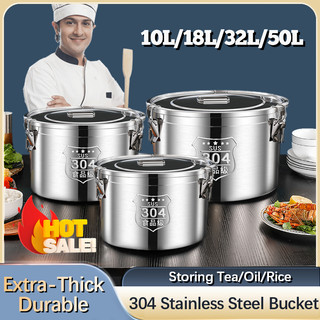 304 stainless rice dispenser rice storage container 25kg airtight food container with cover large capacity insect-proof