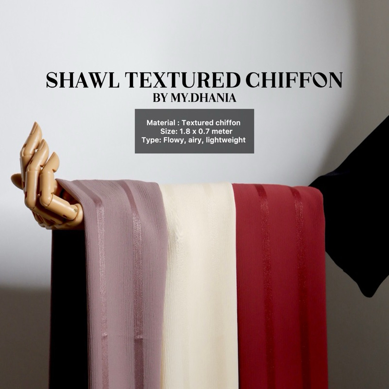 SHAWL TEXTURED CHIFFON คุณภาพสูง