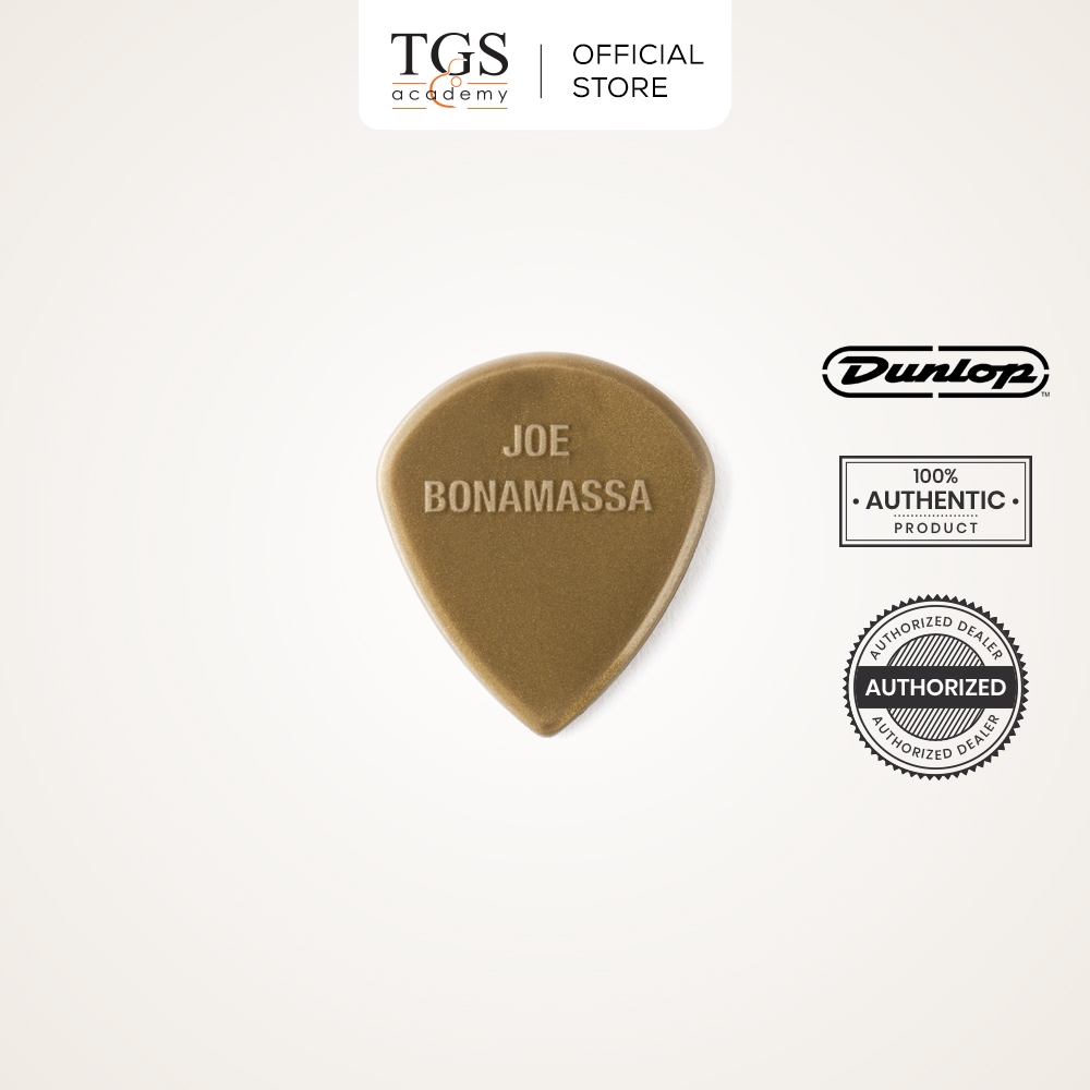 Jim Dunlop 47PJB3NG Joe Bonamassa Custom Nylon Jazz III Gold Guitar Pick (1.38 มม.)