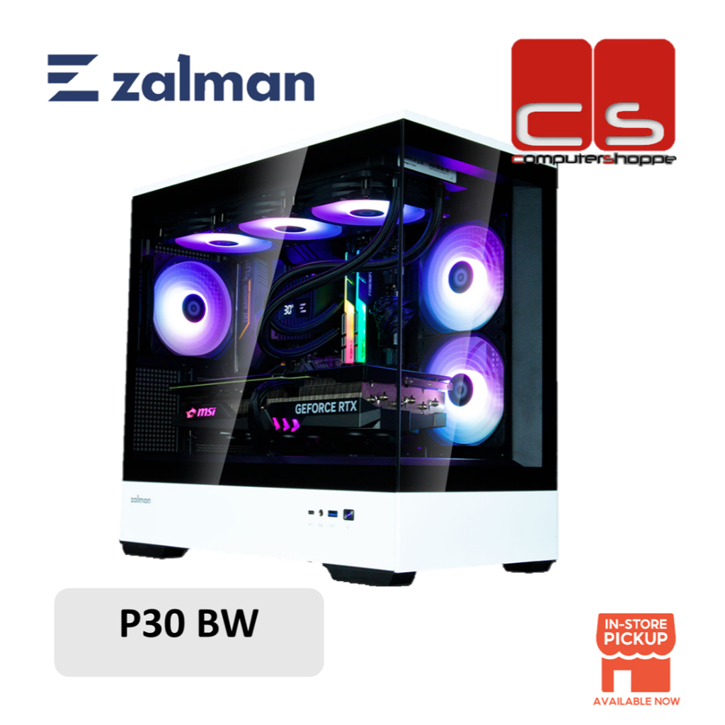 Zalman P30 BW เคสสีดํา Micro-ATX Mini-Tower