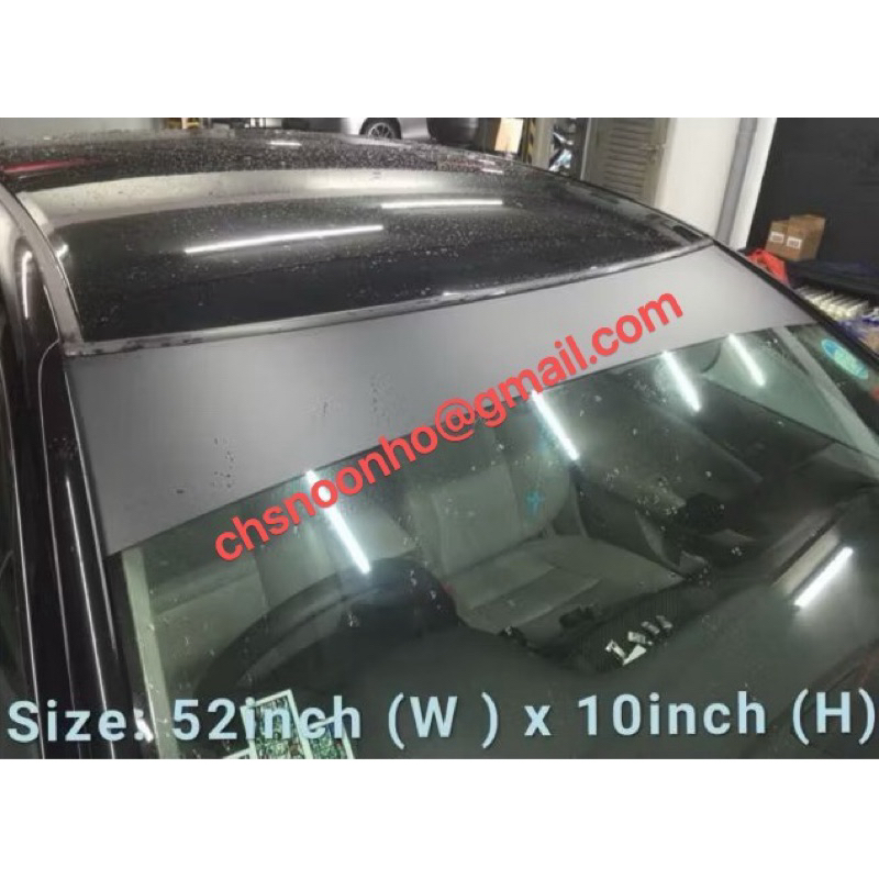 Front Matt Black Windscreen Windshield Window Sticker 10 Inchx 52 Inch