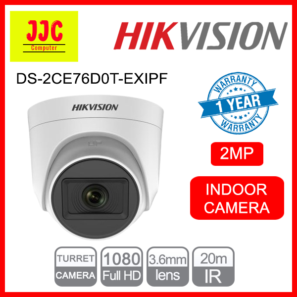 HIKVISION 2.0MP 1080P FULL-HD INDOOR TURET CAMERA 20M IR DISTANCE DS-2CE76D0T-EXPIF 500059