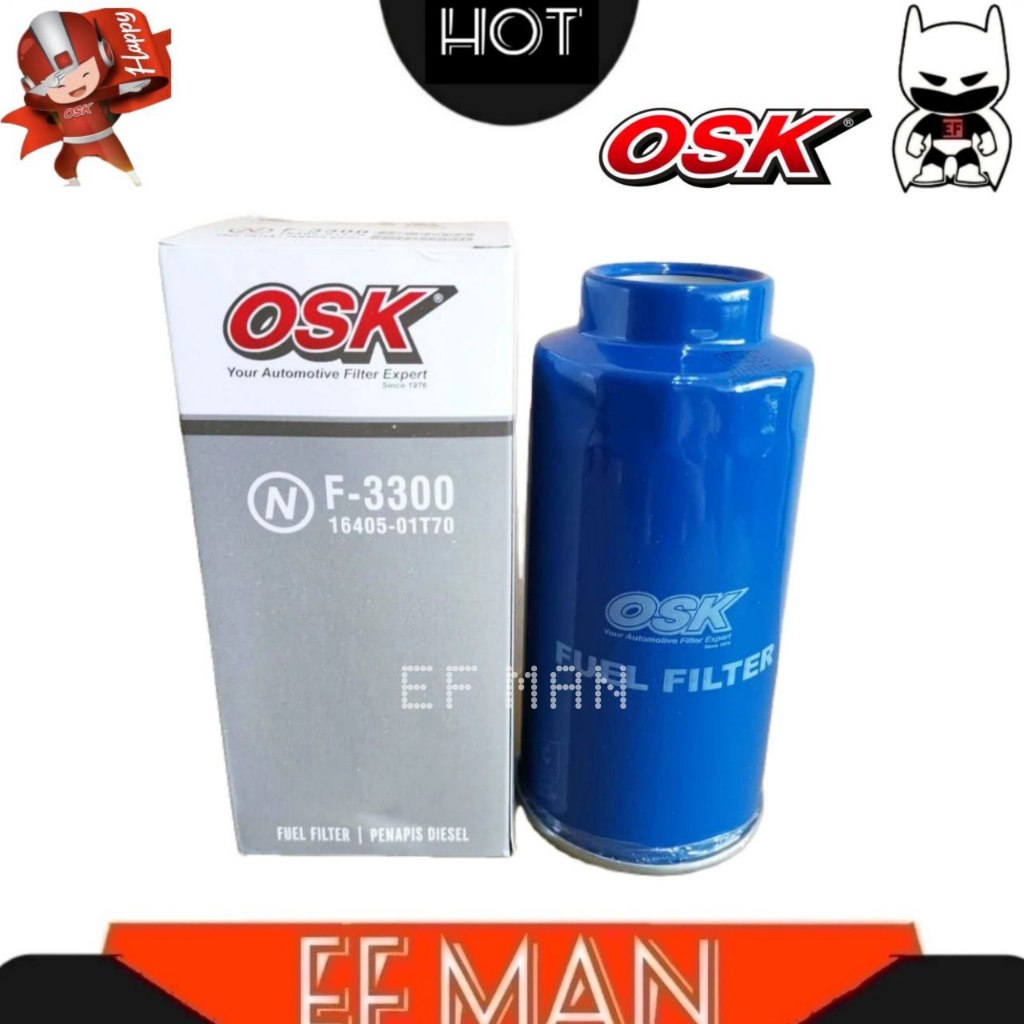 OSK F-3300 FUEL FILTER DIESEL FILTER NISSAN FRONTIER, YU 41 F-3300, URVAN E25, NV350 E26 PENAPIS DIE