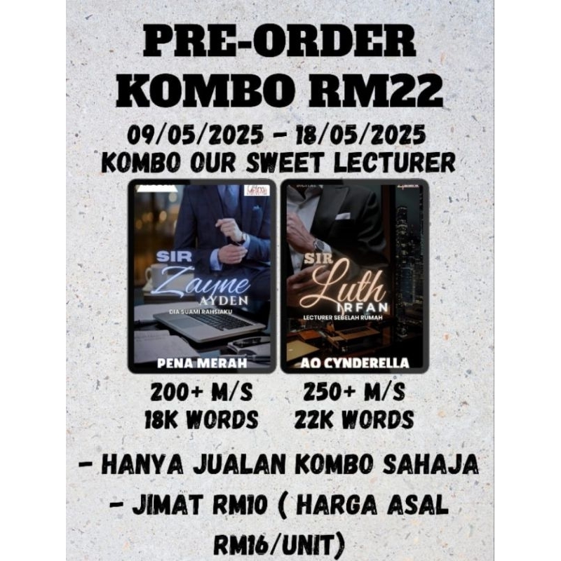 [KOMBO SIR] SIR ZAYNE AYDEN - PENA MERAH SIR LUTH IRFAN - AQ CYNDERELLA