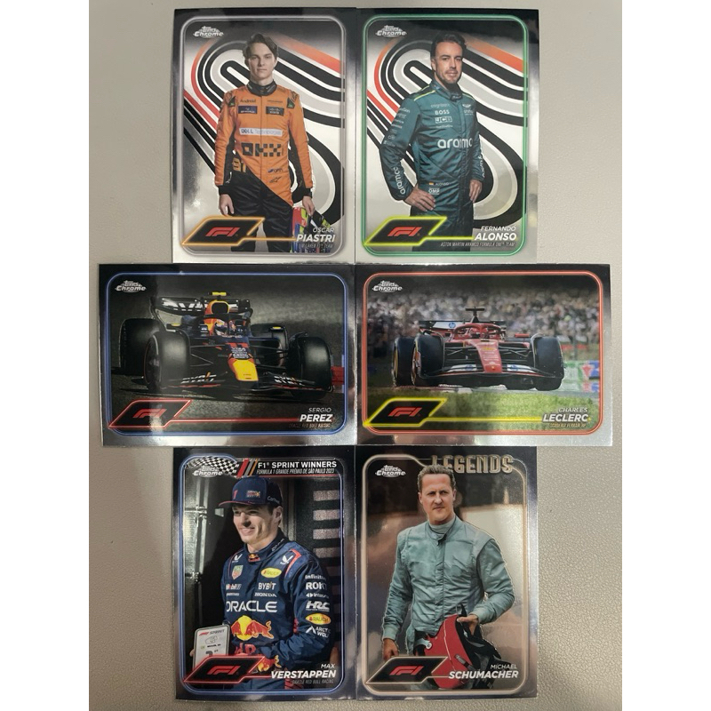 2024 ฐานและใส่การ์ด Topps Chrome F1