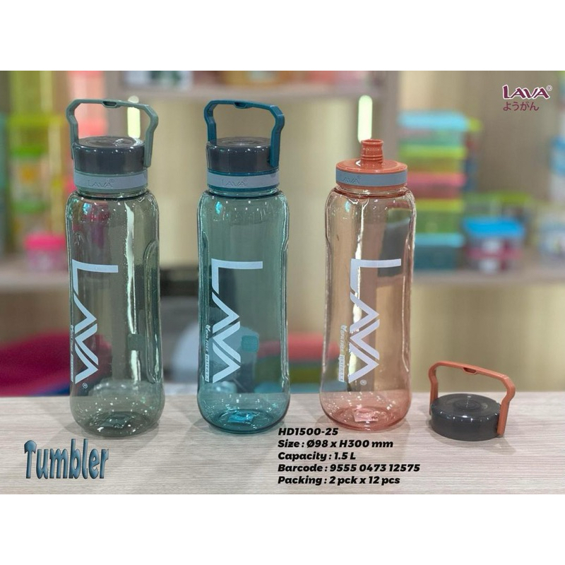 LAVA HD1500-25 BPA FREE Water Tumbler Sport Water Bottle&Tumbler 1500ml/Botool Air 1.5ltr