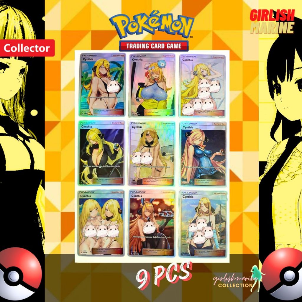 [DIY CARD][POKEMON PTCG][LAST SET] การ์ดอนิเมะ DIY Pokemon trainner Cynthia xk-161-W0137