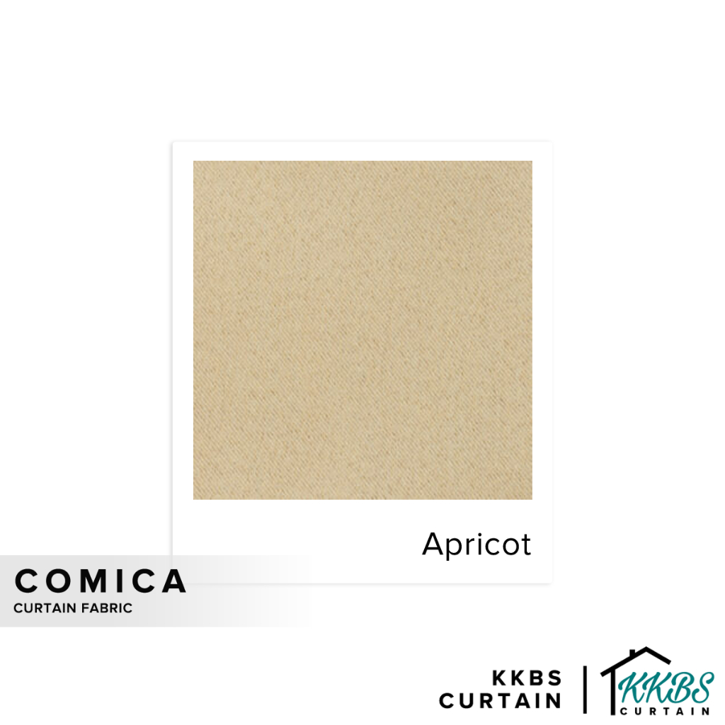 KKBS CURTAIN Comica Fabric Cut by Meter - แอปริคอท (126")