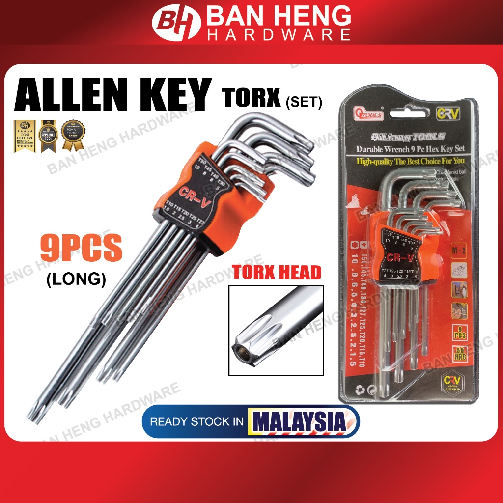 ALLEN KEY SET TORX 9PCS (ยาว)