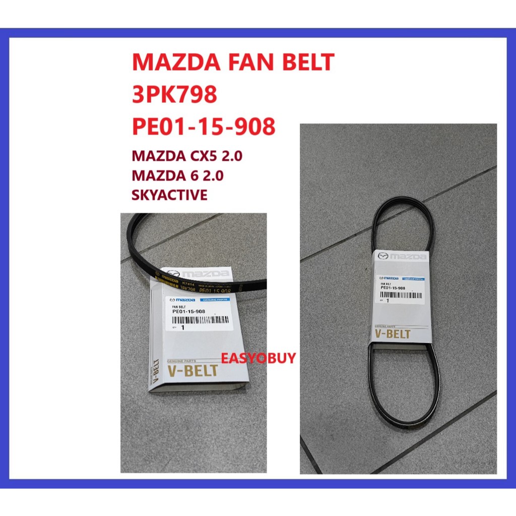 MAZDA FAN BELT 3PK798 PE01-15-908 MAZDA CX5 2.0 MAZDA 6 2.0 SKYACTIVE
