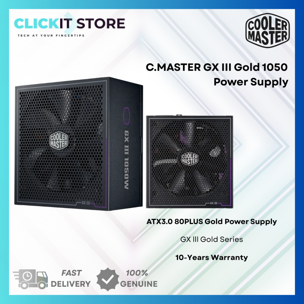 COOLER MASTER GX III Gold 1050 ATX3.0 POWER SUPPLY PSU - MPX-A503-AFAG-BUK