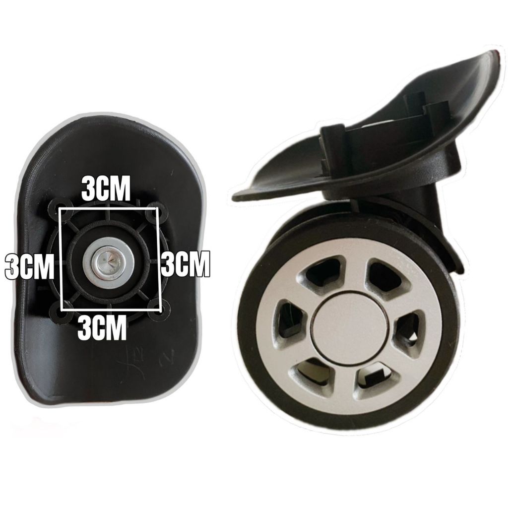 1 คู่ K8051 กระเป๋าเดินทางล้อ Universal PVC สําหรับกระเป๋าเดินทางรถเข็น Roda Lugge กรณี