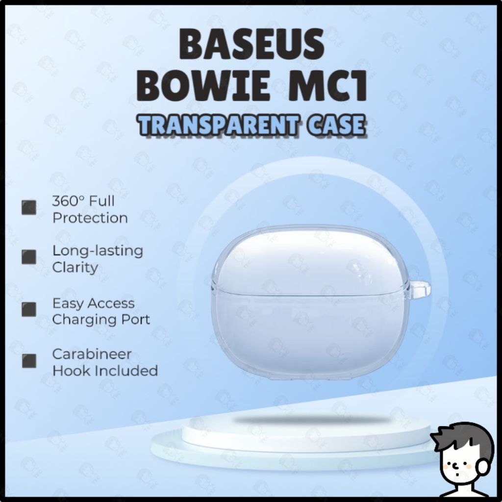 Baseus Bowie MC1 Case Earbuds Protective Shell Soft TPU Transparent Case Baseus MC1 Case Clear Case