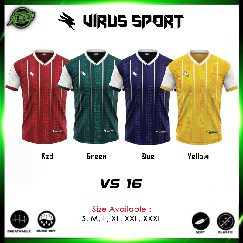 Virus Sport Code VS16 Jersey เหมาะสําหรับกีฬา Virus Sport สบาย