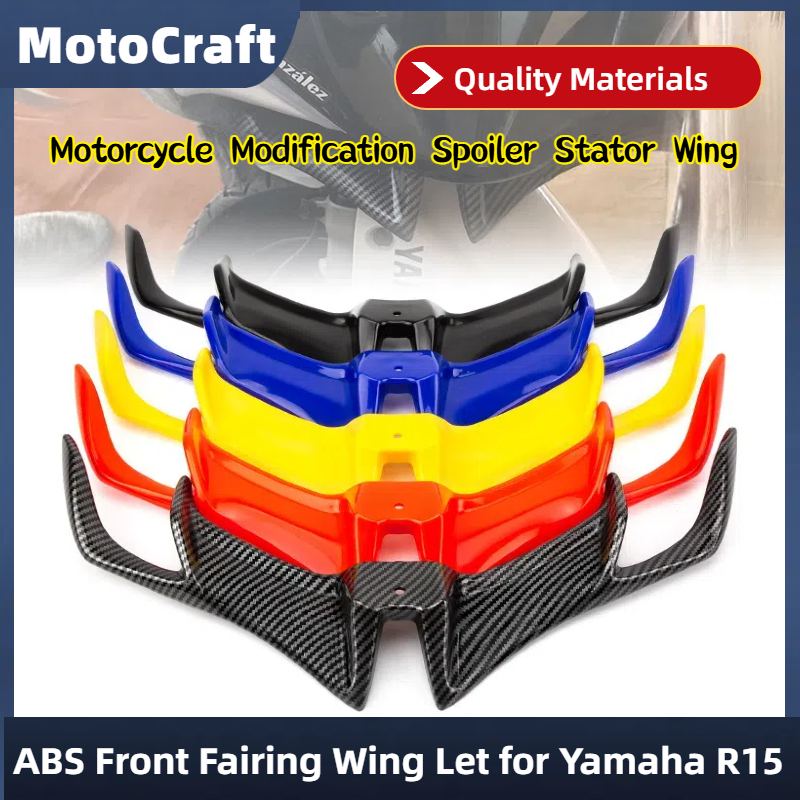 Winglet Windlet Yzf R15v3 ABS ปีกแฟริ่งด้านหน้า Let สําหรับ Yamaha R15 สําหรับ Stabilizer ความเร็วสู