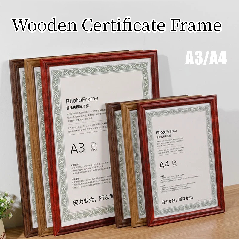 DX ฟรีบับเบิ้ลห่อA3/A4 กรอบรูปใบรับรองกรอบบัณฑิตกรอบเอกสาร Bingkai Sijil Gambar ตกแต่งบ้าน