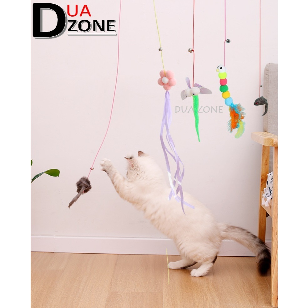 V-0006 ของเล่นแมว - แขวนทีเซอร์ของเล่นแมวโต้ตอบ/แมวทีเซอร์ Mainan Kuching