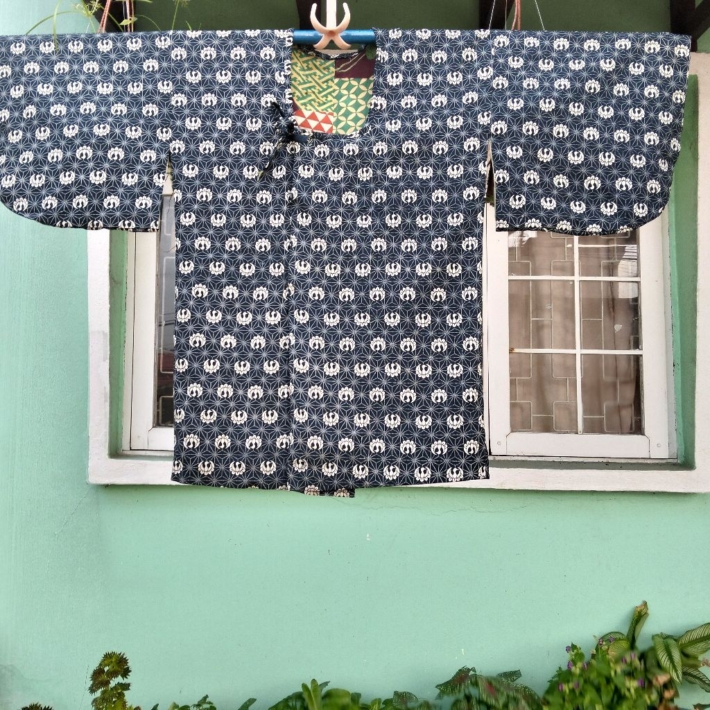 Kimono Haori Blue Japanese Vintage