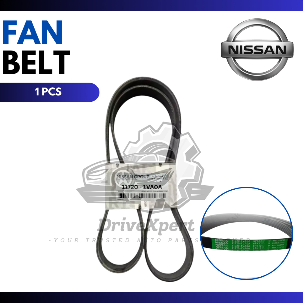 สายพานพัดลม Nissan (11720 - 1VA0A) 6PK1210 - Nissan X-Trail T32 J11 2015 2.0