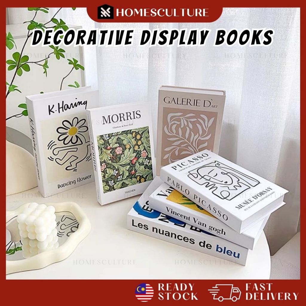 Display Books Decorative Designer Fake Faux Nordic Stimulation Decor Book Buku Hiasan