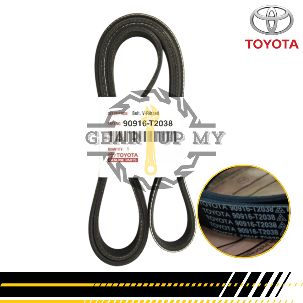 Toyota Sienta NSP170 2016 - 2019 - สายพานพัดลม Toyota (90916-T2038) 6PK1150