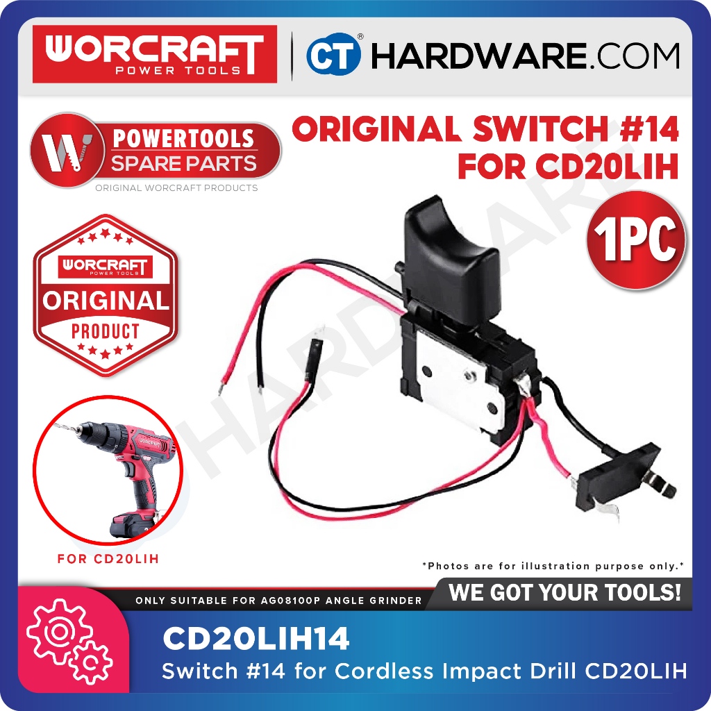 WORCRAFT CD20LIH14 SWITCH 14 สําหรับ CD20LIH [ SPARE PARTS ]