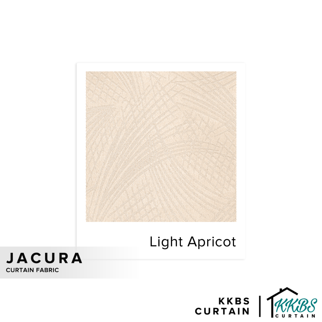 KKBS CURTAIN ผ้าผ้าม่าน Jacura ตัดเมตร - แอปริคอทอ่อน (59")
