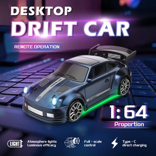 1/64 Mini RC Car 4WD Steering Remote Control Drift Car Desktop Racing Car Kid Toy Mainan Hadiah Hari Jadi Kanak Lelak