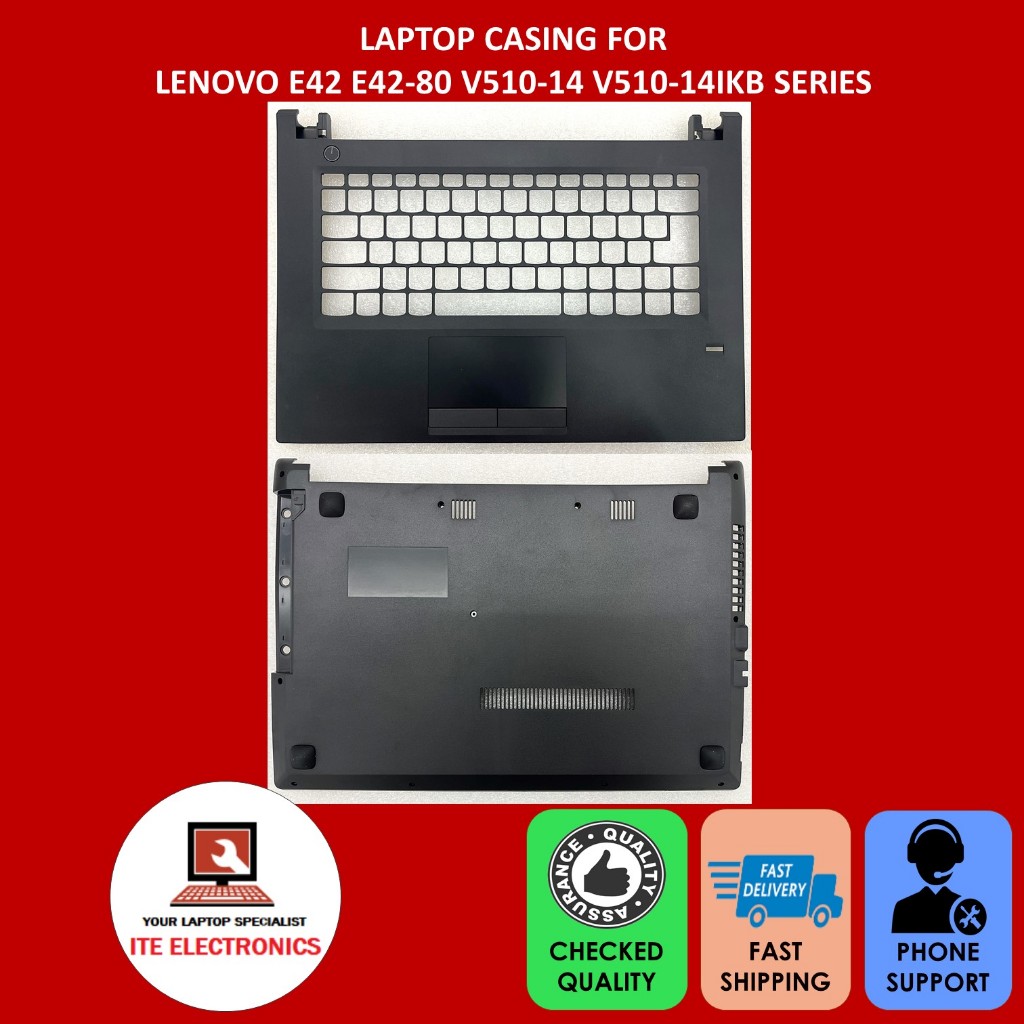ใหม่ LENOVO E42 E42-80 V510-14 V510-14IKB SERIES PALMREST C CASE / BOTTOM COVER D CASE