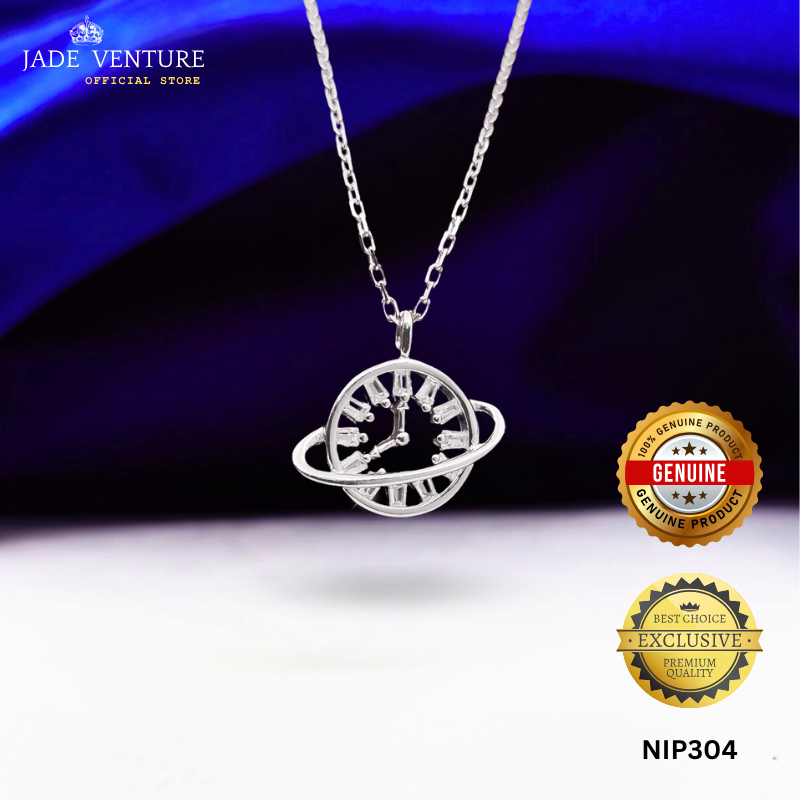 JV NEW Universe Clock - สร้อยคอแฟชั่น (เงินแท้ 925 + ชุบทองคําขาว)