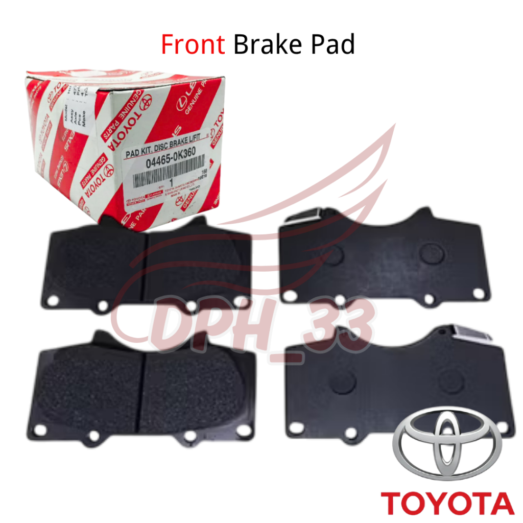 ผ้าดิสเบรคหน้า - Toyota Hilux Revo GUN125 GUN126 Fortuner 2.4 16-18 (04465-0K360/04465-35290)