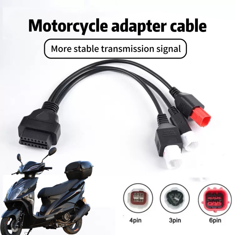 Honda Y15 V2 Y16 N-MAX X-MAX 3pin & 4pin OB 16Pin OBD2 6pin Connector 1 ใน 3