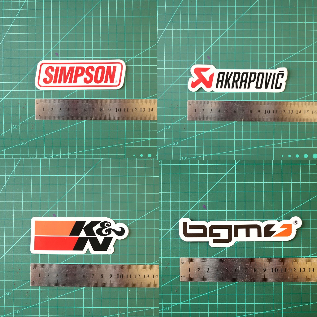 สติ๊กเกอร์ ( Simpson, Akrapovic, K&N, Bgm )