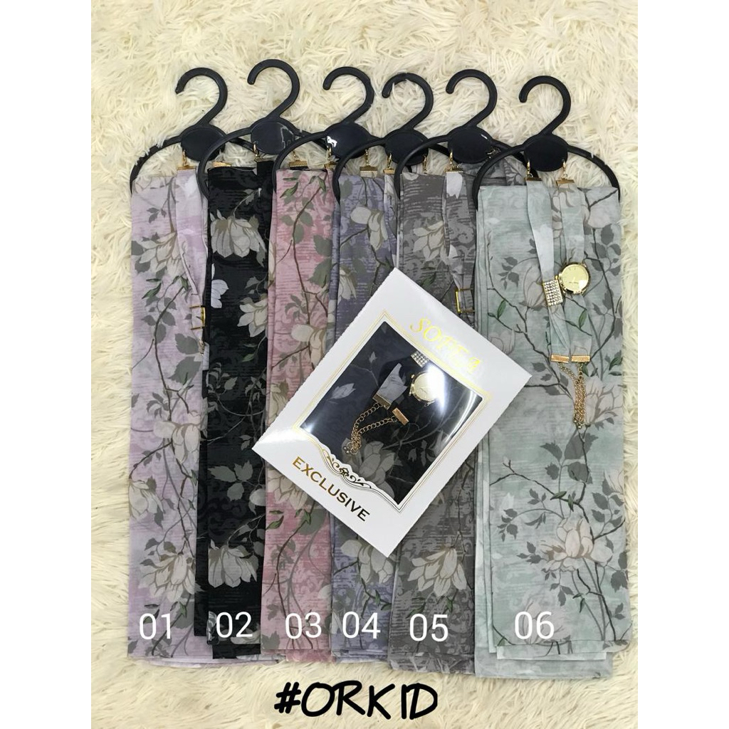 SHAWL HAVY CHIFFON BERCORAK