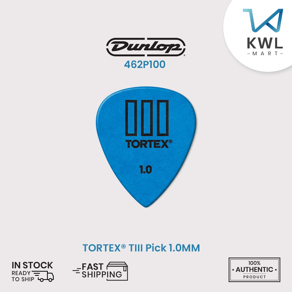 Jim Dunlop 462P100 TORTEX TIII Guitar Pick 1.0MM