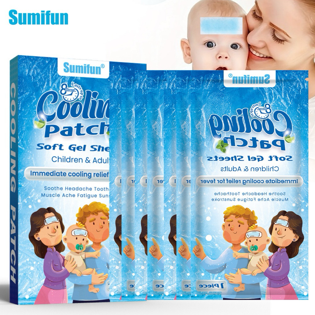 7 ชิ้น Sumifun ผลิตภัณฑ์ยอดนิยม สินค้ามาใหม่ Fever Cooling Gel Patch สําหรับ Fever Discomfort
