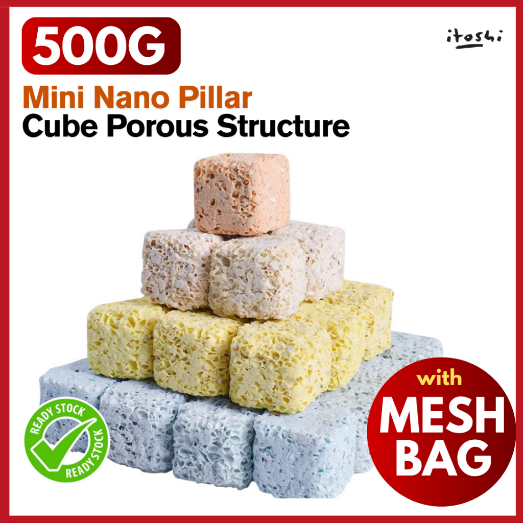 ITOSHI ใหม่พรีเมี่ยม Bio Cube กรองแบคทีเรีย House Aquarium Bio Media Filter Media ฟรีกระเป๋า 500g