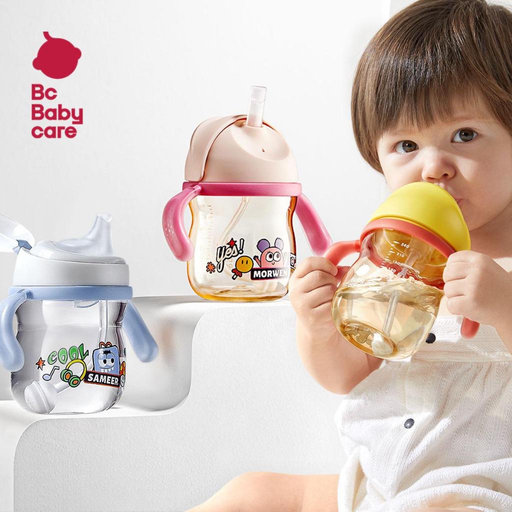 Bc Babycare Monsterland ถ้วยฝึกขวดน้ําสําหรับเด็กพร้อมหลอดและที่วางสําหรับเด็ก