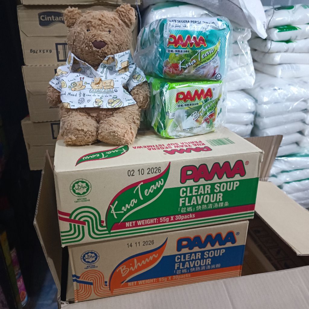 Pama Bihun & KuaTeaw (คาร์ตัน) 30 ซอง x 55g (ไม่รวมหมี)
