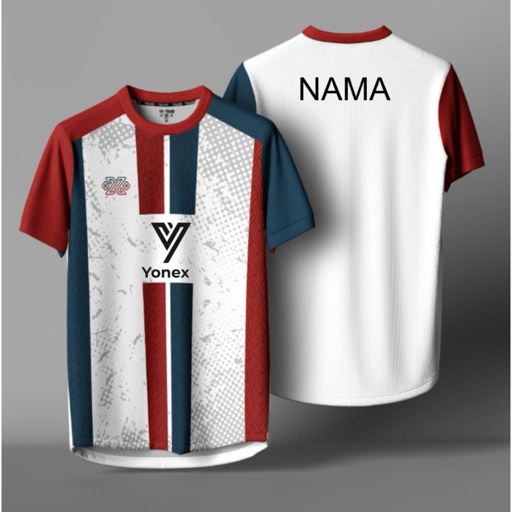JERSI BADMINTON JERSEY TRANING BADMINTON JERSI CUSTOM [ออกแบบใหม่ BADMINTON CLUB][ฟรี CUSTOM NAME] S