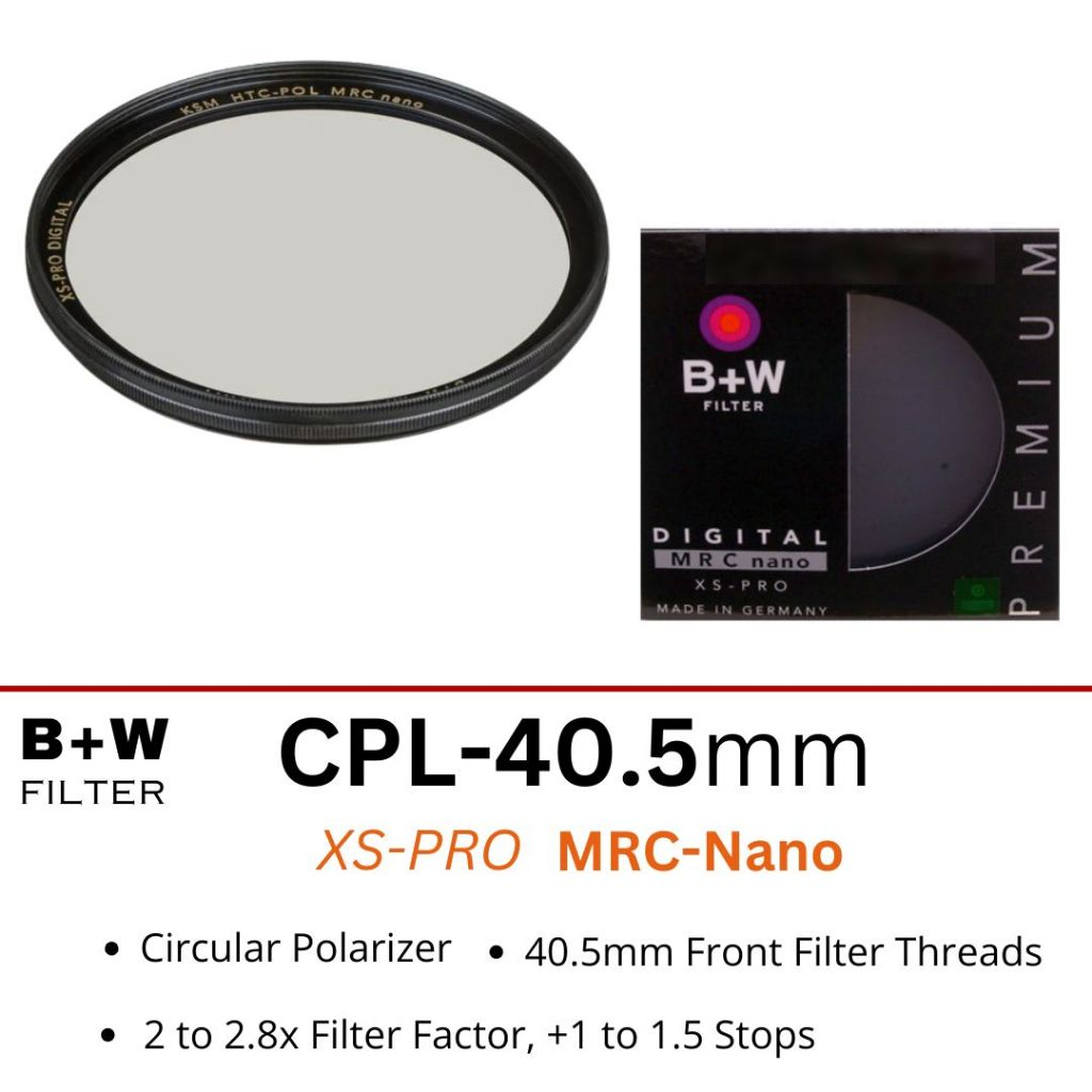 B+W CPL-40.5mm XS-Pro Circular Polarizer MRC-Nano Filter