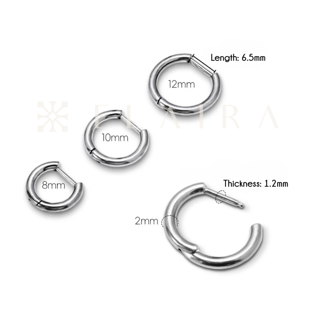 HPTEL81 Titanium Staright Bar Hoops