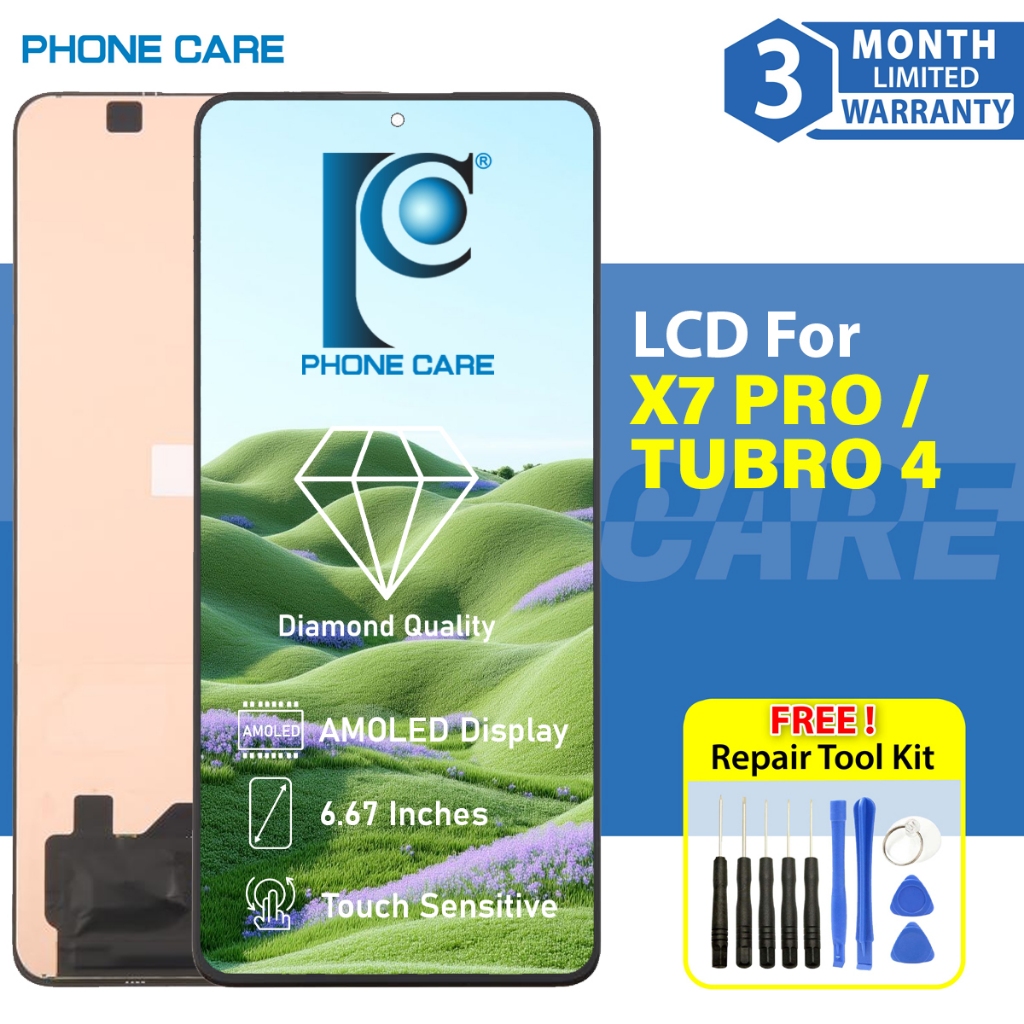 XMI POCO X7 PRO / RMI TUBRO 4 หน้าจอสัมผัส LCD C/W AMOLED (O) สีดํา