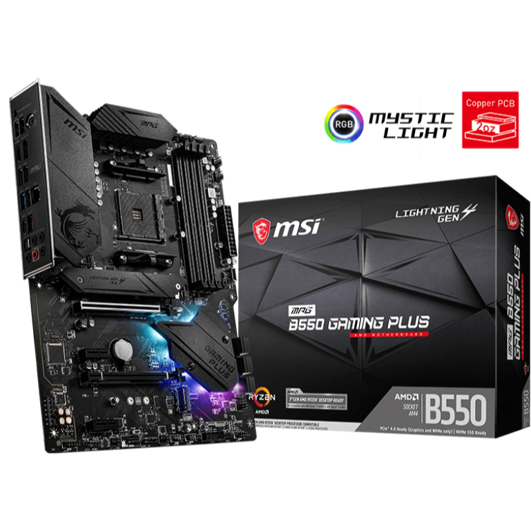 MSI MPG B550 GAMING PLUS เมนบอร์ด ATX / ซ็อกเก็ต AM4 & DDR4