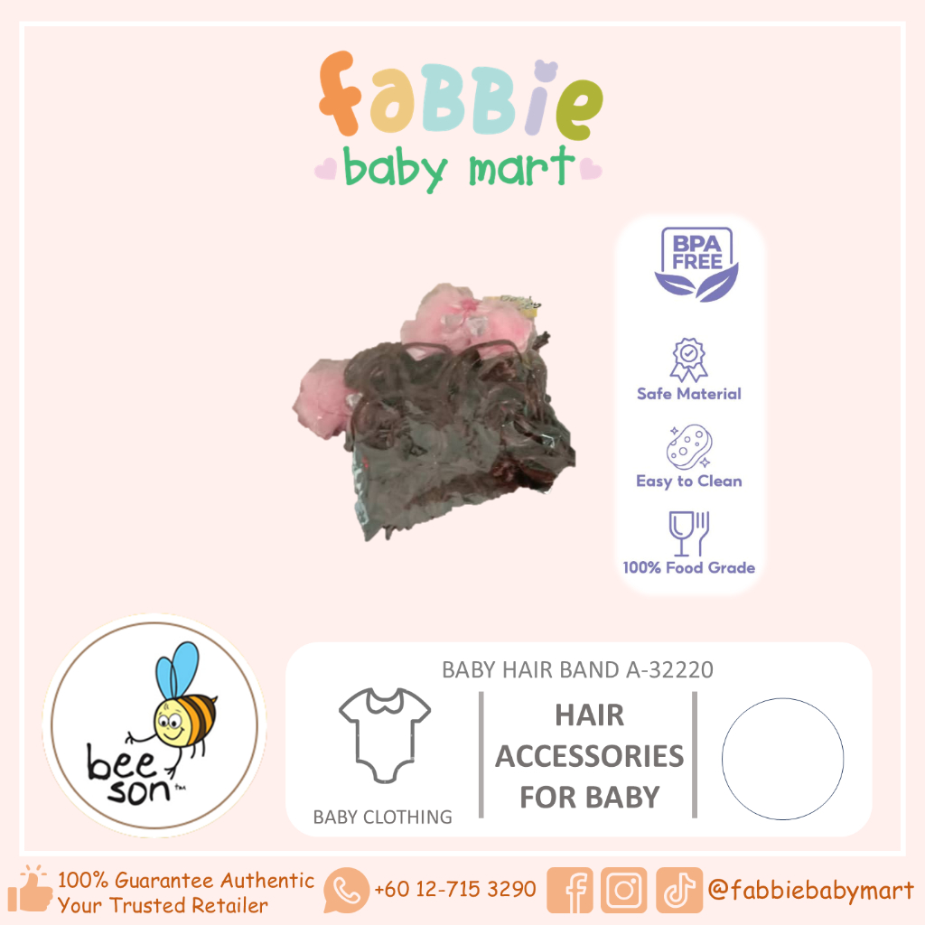 [Fabbae Baby Mart] Beeson BABY HAIR BAND A-32220- สําหรับทารกแรกเกิด