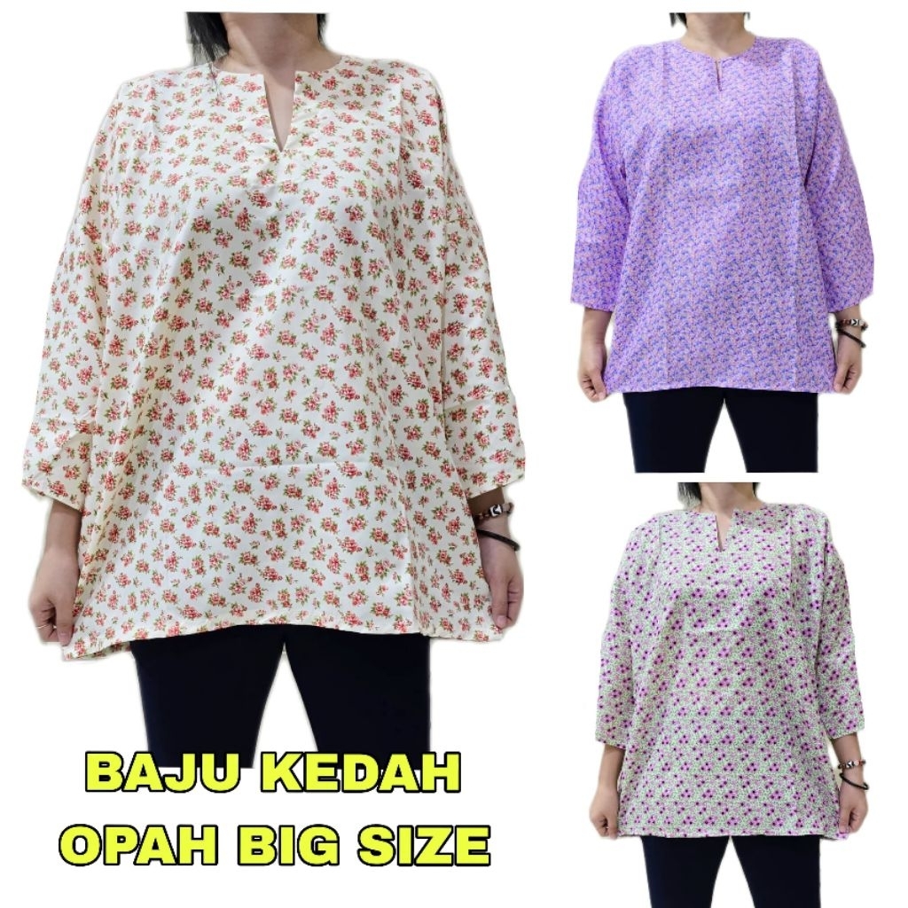 Baju Kedah / Baju Opah Good Material Grandma Girl Perempuan